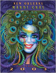 Eyes in Disguise - 2003 Mardi Gras Poster by Andrea Mistretta