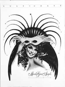 Mardi Gras Angels (B&W) - 1995 Mardi Gras Poster by Andrea Mistretta