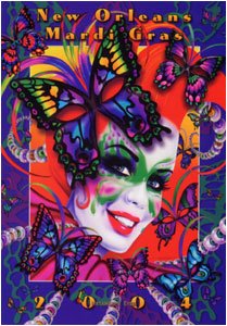 Metamorph Eyes - 2004 Mardi Gras Poster by Andrea Mistretta