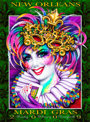 2009 Mardi Gras - 2009 Mardi Gras Poster by Andrea Mistretta