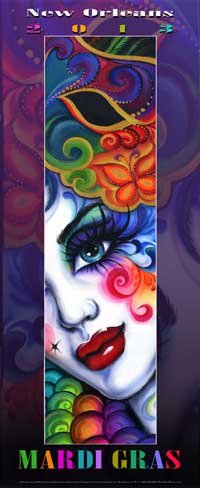 Slim Edition I - 2013 Mardi Gras Poster by Andrea Mistretta